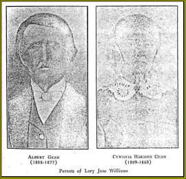 Parents of Lucy Jane Gean Williams, Albert and Cynthia Jean